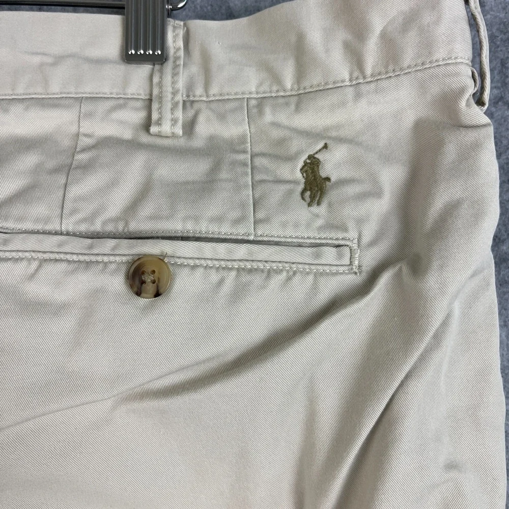 Polo Ralph Lauren Chino Pants Mens 42x34 Khaki Stretch Cotton Twill Classic Fit